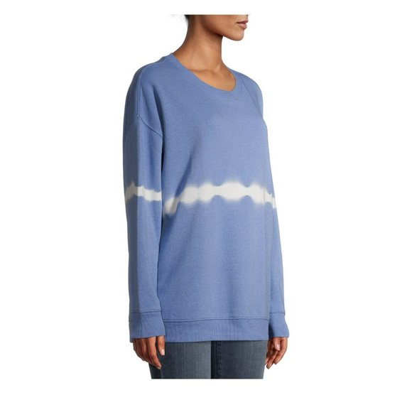 NWT Time and Tru Women's Crewneck Tunic Tie Dye Long Sleeve Sweatshirt SZ Small - Picture 5 of 5